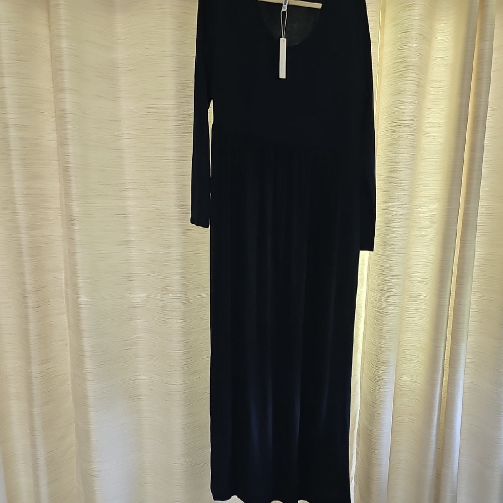Elegant Navy Long Sleeve Dress